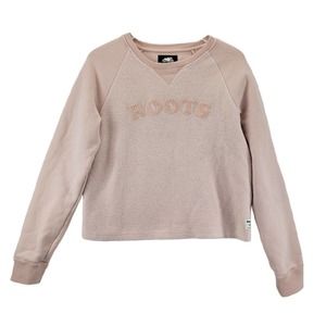 Roots Pullover Crewneck Sweatshirt Size Small Blush Pink